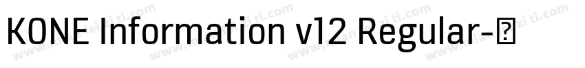 KONE Information v12 Regular字体转换